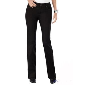 Chicos Black Platinum Luster Bootcut Westerncore High Waist High Rise Jeans
